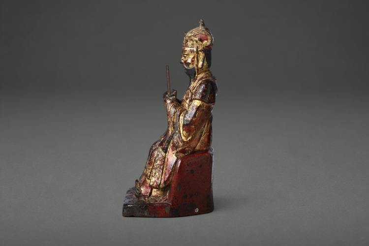 Gilded and lacquered bronze statue of the Taoist deity Wenchang Wang