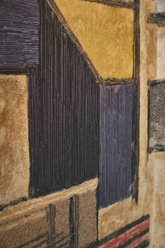 Two-Panel Folding Screen with Abstract Composition