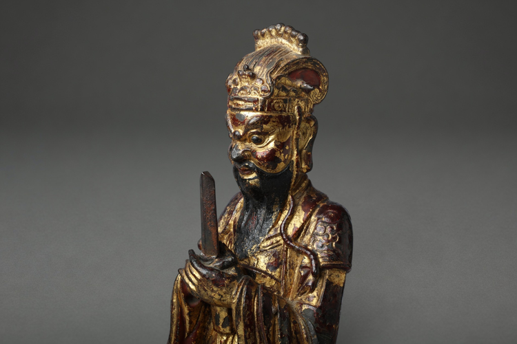 Gilded and lacquered bronze statue of the Taoist deity Wenchang Wang