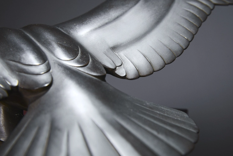 Bronze Okimono of an Eagle on a Rock 