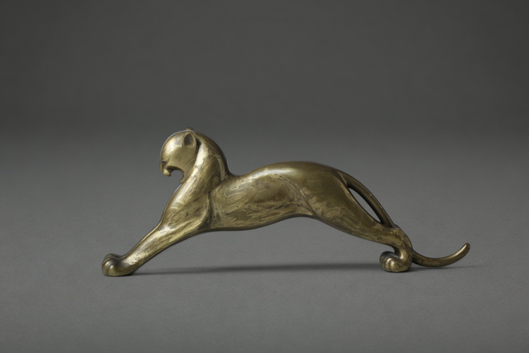 Bronze Okimono of a leopard