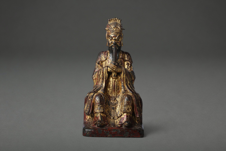 Gilded and lacquered bronze statue of the Taoist deity Wenchang Wang