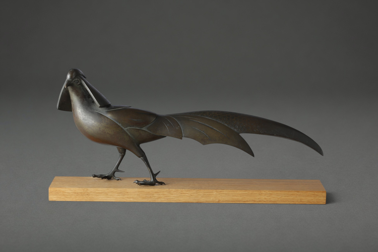 Bronze Okimono of a Golden Pheasant 