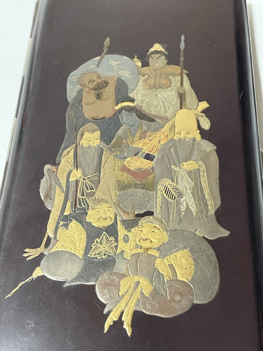 Lacquer Cigarette Case with the Seven Lucky Gods 