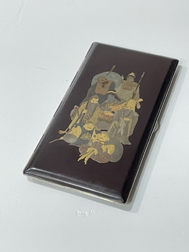Lacquer Cigarette Case with the Seven Lucky Gods 