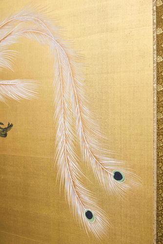 Two-Panel Folding Screen with Phoenix