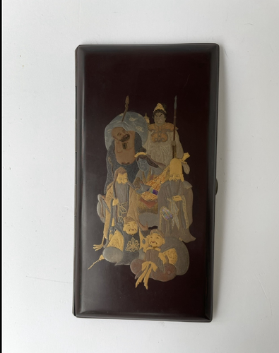 Lacquer Cigarette Case with the Seven Lucky Gods 