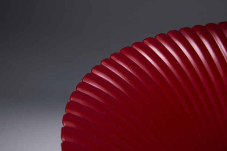 Dry Lacquered bowl with stripe pattern 