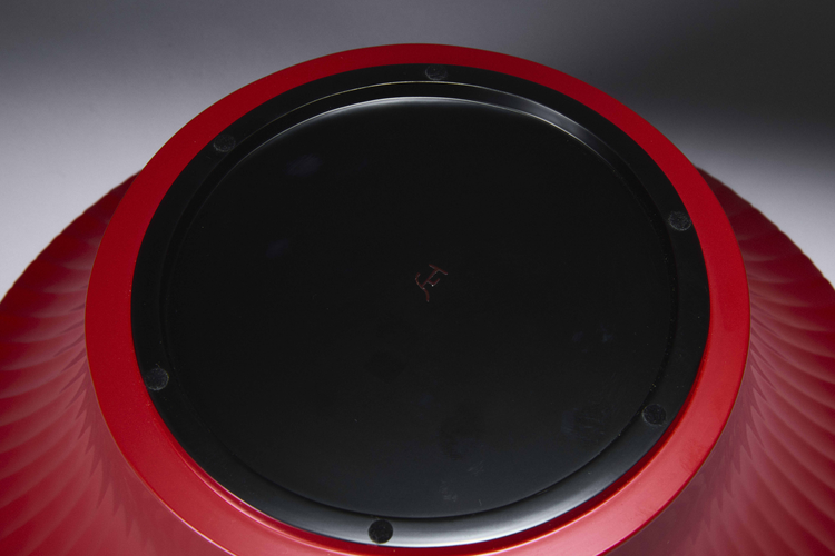 Dry Lacquered bowl with stripe pattern 