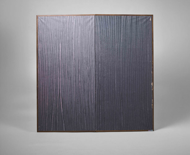Two-Panel Folding Screen with Bare Trees and Distant Hills 