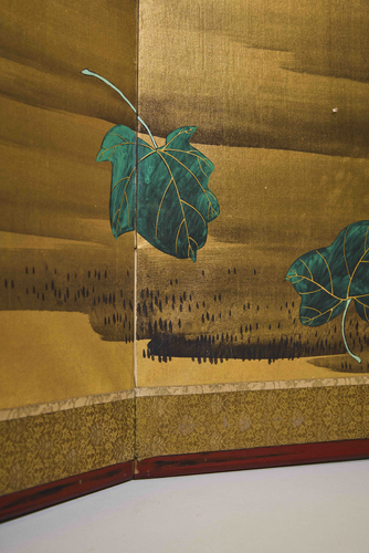 Two-Panel Folding Screen with Phoenix