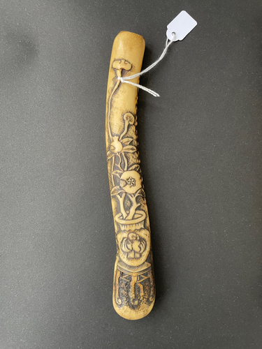 Antler Kiseruzutsu decorated with Symbols of Longevity