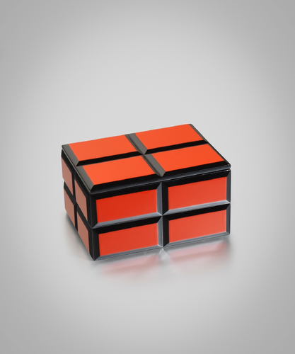 Small Rectangular Box with Raised Cushion-Shaped Rectangles by the Ikoma Studio