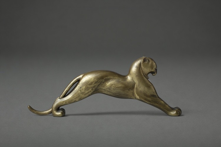 Bronze Okimono of a leopard