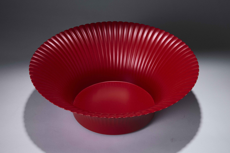 Dry Lacquered bowl with stripe pattern 