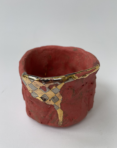 Lacquer and Ceramic Sake Bowl