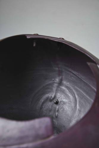 Ceramic Vase in Trompe-l'Oeil Ironwork