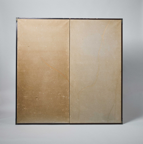Two-Panel Folding Screen with Abstract Composition