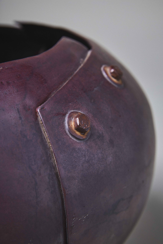 Ceramic Vase in Trompe-l'Oeil Ironwork