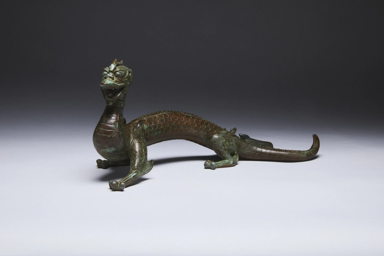 Okimono of a dragon by LNT Katori Masihiko (1899–1988)