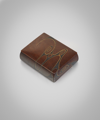 Cigarette Box with Waves in the Rinpa Style
