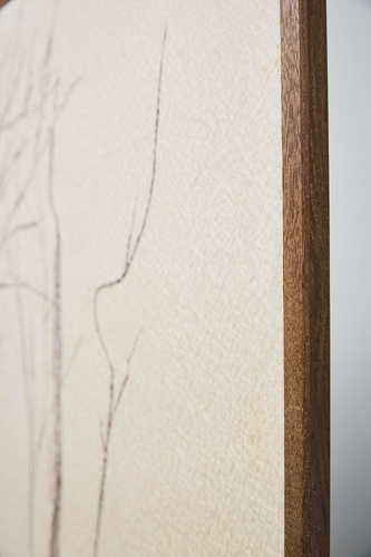 Two-Panel Folding Screen with Bare Trees and Distant Hills 