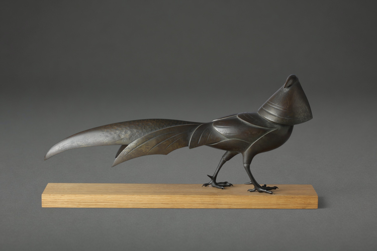 Bronze Okimono of a Golden Pheasant 