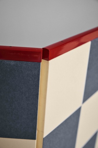 Six-Panel Folding Screen (Byōbu) with Ichimatsu Checkerboard Pattern