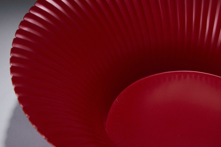 Dry Lacquered bowl with stripe pattern 