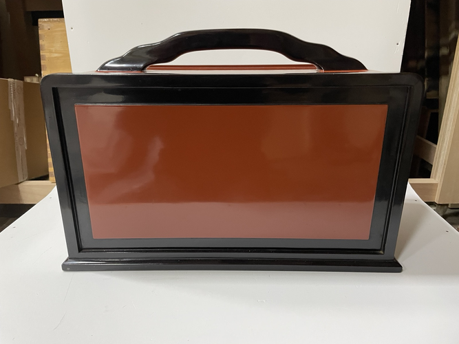 Portable Cabinet with Hosoge-Inspired Floral Design
