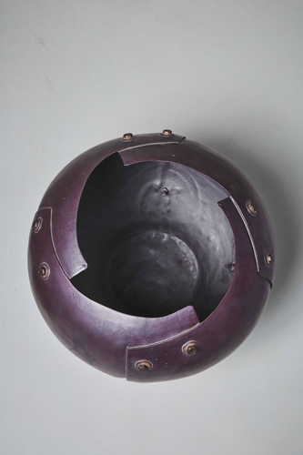 Ceramic Vase in Trompe-l'Oeil Ironwork
