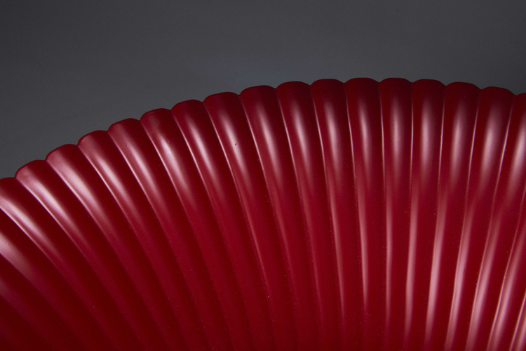 Dry Lacquered bowl with stripe pattern 