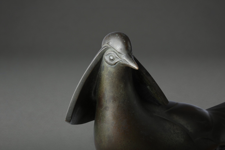 Bronze Okimono of a Golden Pheasant 